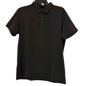 Theory Polo Shirt Dark Gray Pima Cotton
